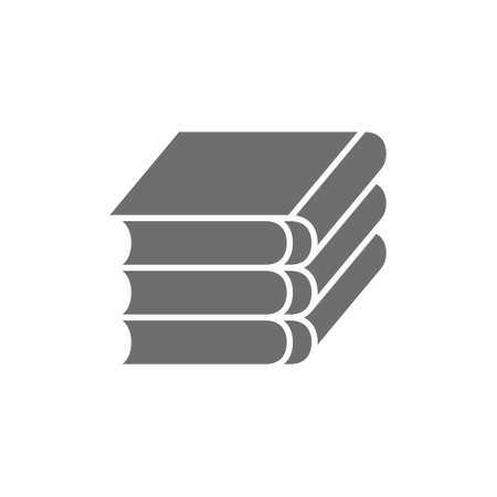 Books, law codes grey icon. Isolated on white backgroundのイラスト素材