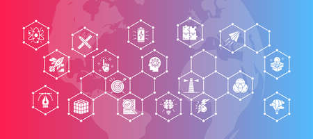 Creative website vector design. Innovation, startup, artwork, project, idea promotion illustration icon concept.のイラスト素材