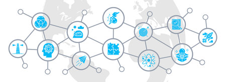 Creative marketing advertising icon banner. Innovation, startup, artwork, project, idea vector illustration for website template, landing page.のイラスト素材