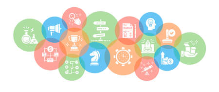 Start up design illustration concept. Time management, idea generation, presentation web banner for print advertisement.のイラスト素材