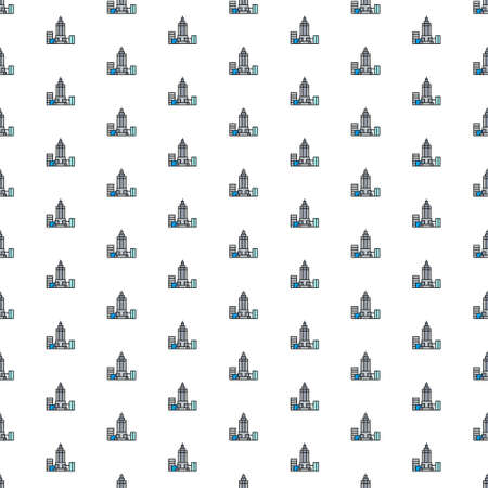 Kiev, Ukraine - March 1, 2022: Vector Empire State Building, USA, landmark pattern with various icons.のイラスト素材