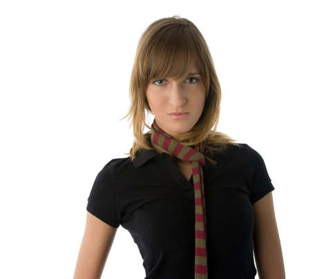 Fashion model posing with scarfの写真素材