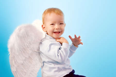 Happy laughing angelの写真素材