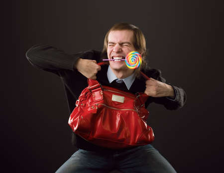 Man playing the fool. Glamour and fashion conceptの写真素材