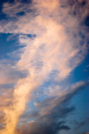 Fantastic blue sky with cloudsの写真素材