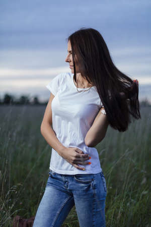 Attractive teen girl outdoors