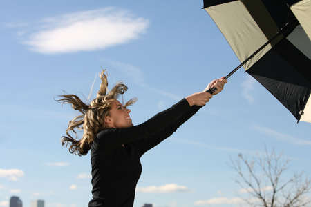 windy dayの写真素材