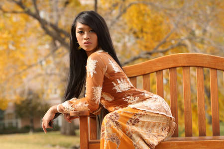 Asian Indonesian girlの写真素材