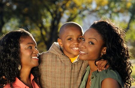 Happy African American Familyの写真素材