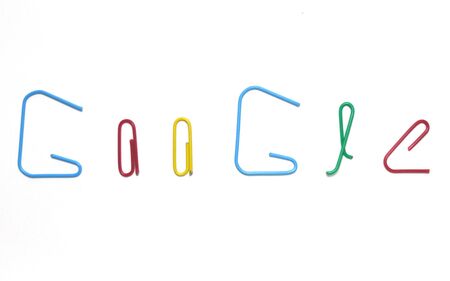 paper clip text the word google by handmadeのeditorial素材
