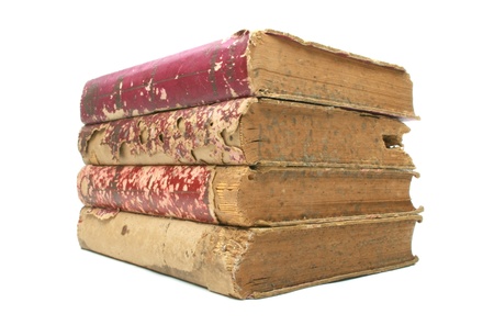 closeup old books for backgroundの写真素材