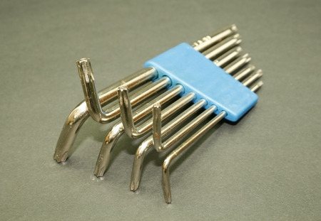 Hex wrench set, one-pack isolated on black 