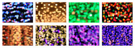 Multicolored defocused bokeh lights background