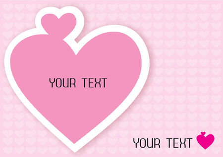 Valentine`s Day card with lacy paper hearts and place for text.
のイラスト素材