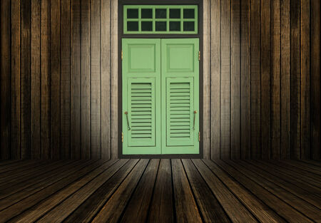 Old wood and door as backgroundの写真素材