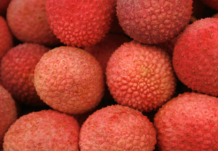 Fresh lychees backgroundの写真素材