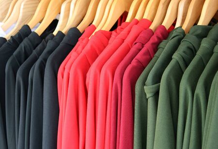 fashion style suits and clothes at rail