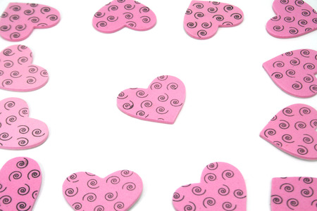 Valentines Day heart-shaped isolated on white