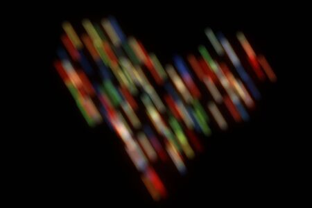 valentine's bokeh heart shape colorfulの写真素材