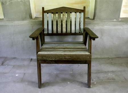 old style wood chairの写真素材