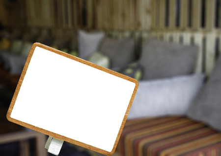 Pillow on sofa at restaurantの写真素材