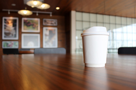 coffee cup in coffee shopの写真素材