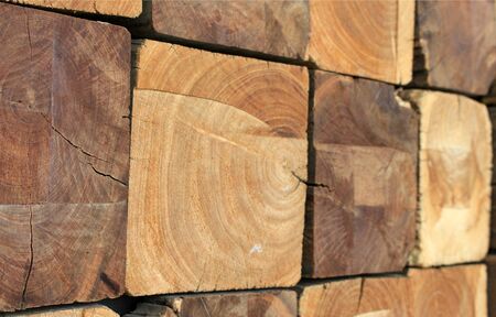 Square Wood Logs Stack Background
