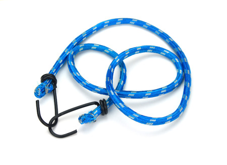 black hook with Elastic rope on the white backgroundの写真素材