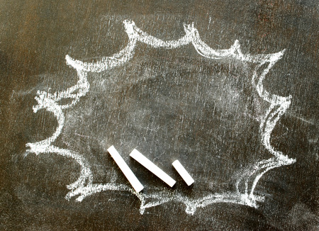 blank blackboard bubble for textの写真素材