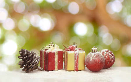 background with Christmas decorationの写真素材