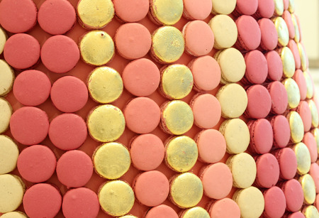 Colorful macaroons background
