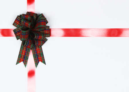 bow isolated on white with copy spaceの写真素材