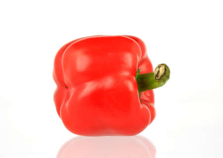 red bell pepper isolated on white background