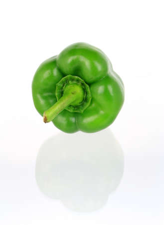 green bell pepper isolated on white background