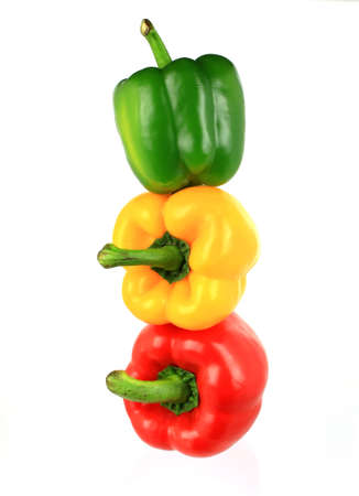 bell pepper isolated on white backgroundの写真素材