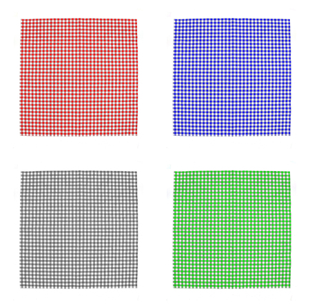 Top view checkered tablecloth pattern
