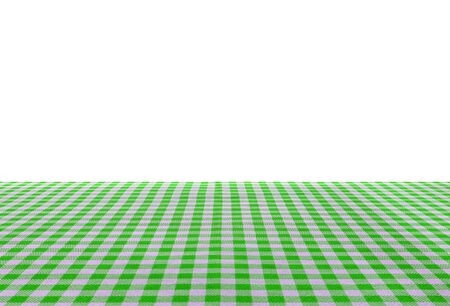 Wooden table covered with tableclothの写真素材