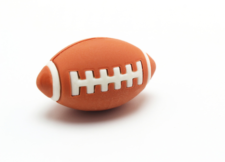 rugby ball on white backgroundの写真素材