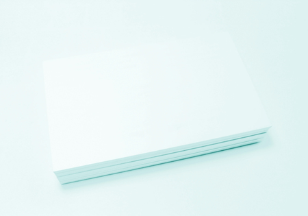 Mockup of business cards on white textured paper background