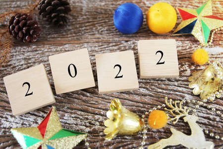 merry christmas and happy new year 2022 concept for background