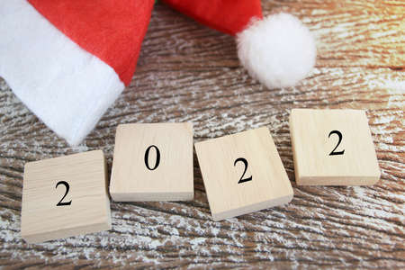 merry christmas and happy new year 2022 concept for backgroundの写真素材