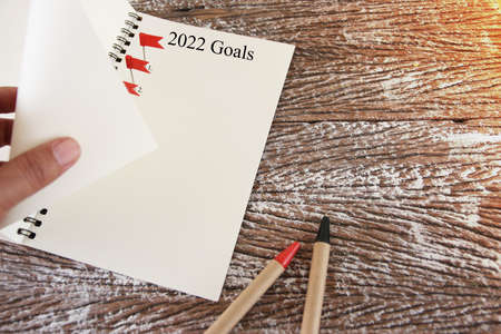 New year resolution goals list plan 2020の写真素材