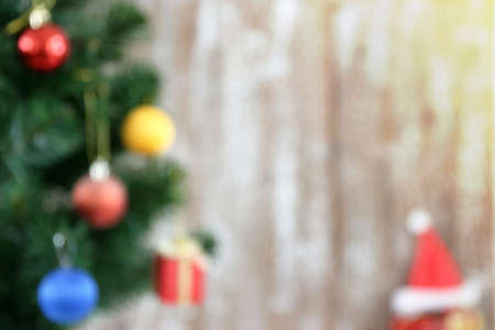 blurred christmas decor backgroundの写真素材