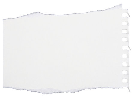Pieces of torn scrapbook paper isolated on white backgroundの写真素材