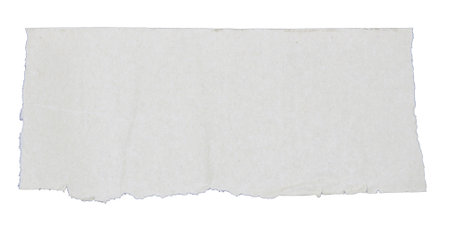 piece of white paper tear isolated on white backgroundの写真素材