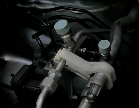 close up car air conditioning pipesの写真素材