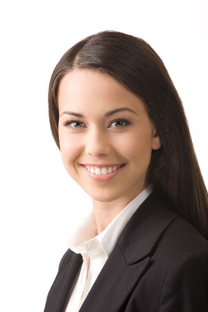 Modern portrait of a successful young professional business womanの写真素材