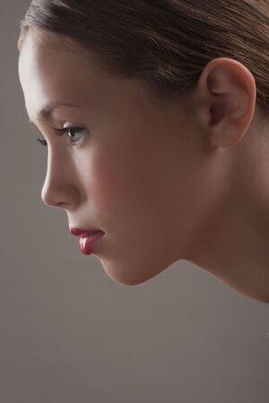 Portrait of the young girl close-up