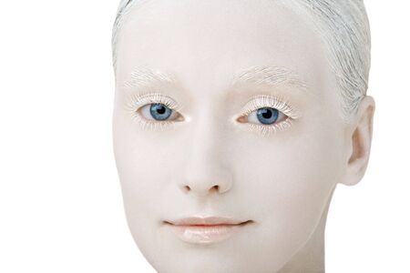 Portrait of the young, beautiful woman in an image Winterの写真素材