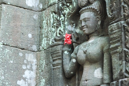 Wat Phou stucco